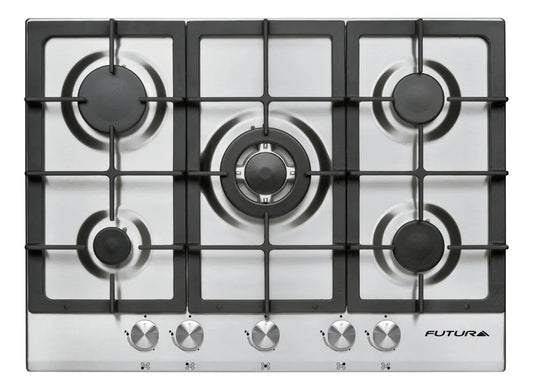 Anafe A Gas Futura 5 Hornallas Inox Fut-ag700x-5