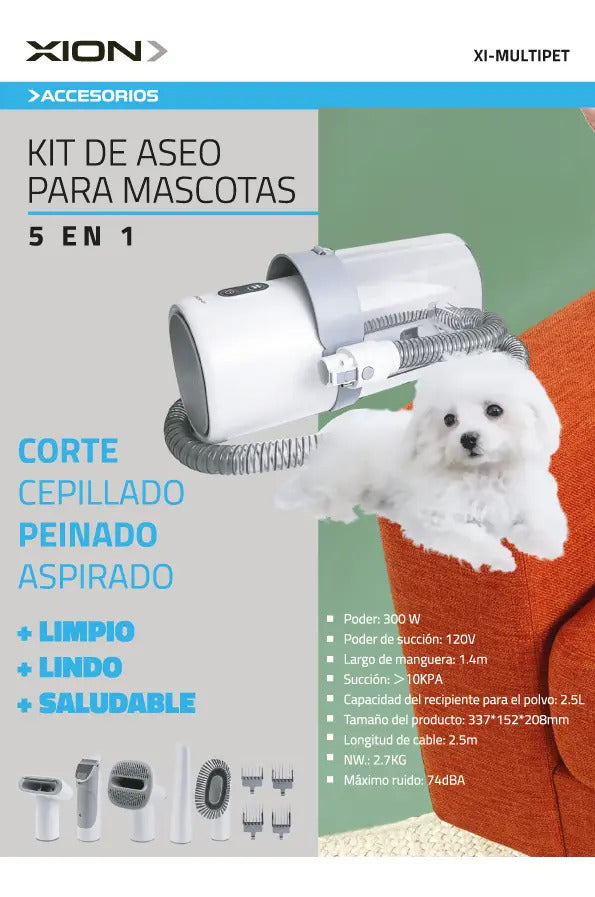 Kit De Corte Y Aseo De Mascotas Xion Xi-multipet - Blanco