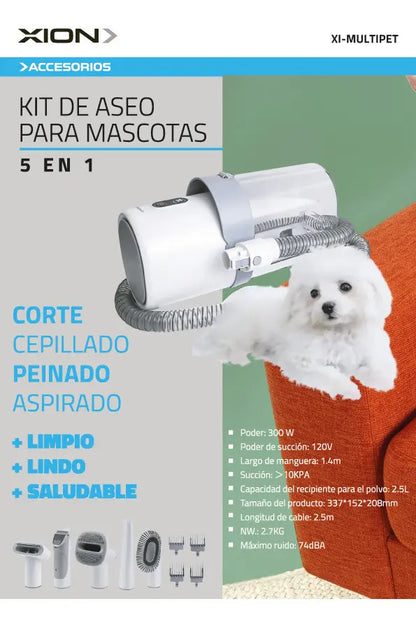 Kit De Corte Y Aseo De Mascotas Xion Xi-multipet - Blanco