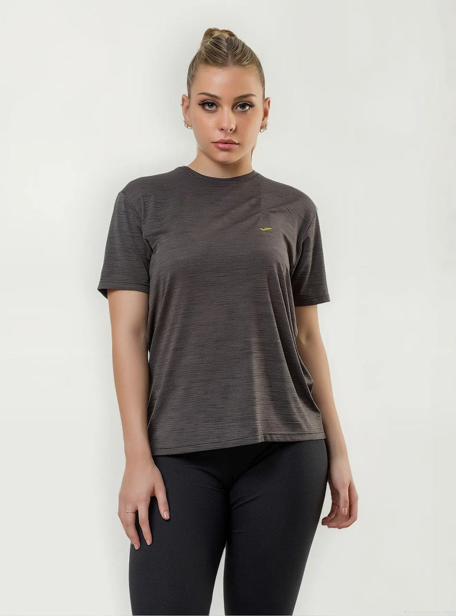 Remera Dama Correr Running Gym Crossfit Elite - Negro Eg1