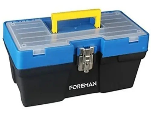 Caja De Herramientas Foreman Pvc 16'' Azul/negro