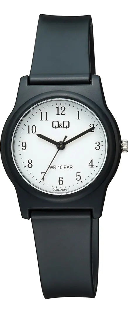 Reloj Q&q Silicona Dama 31mm G23a-001vy - Negro