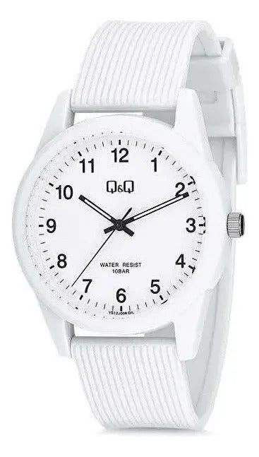 Reloj Q&q Silicona Hombre 40mm Vs12j006y - Blanco