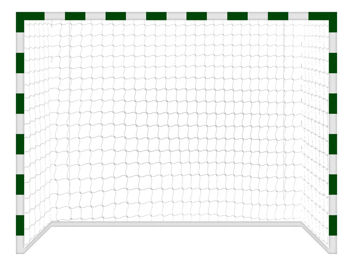 Par Redes Arco 4mm Fútbol 5 3,2x2,1m Seda Gismar - Blanco