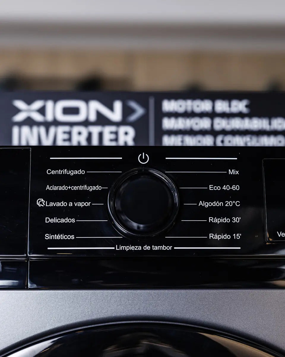 Lavarropas Inverter Xion C/frontal 10 Kgs Xi-lav100f Gris Oscuro
