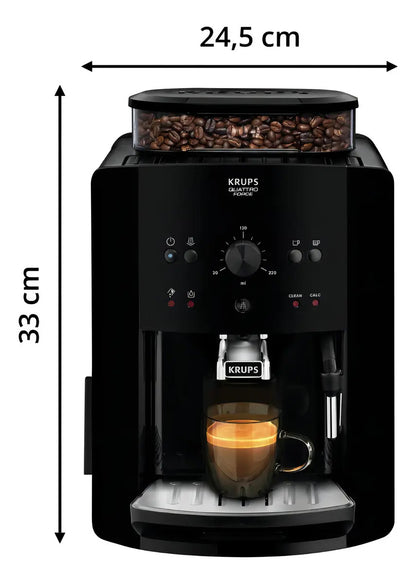 Cafetera Expreso Krups Espumador Y Molinillo - Negro