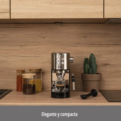 Cafetera Espresso Virtuoso Krups 15 Bares - Plateado