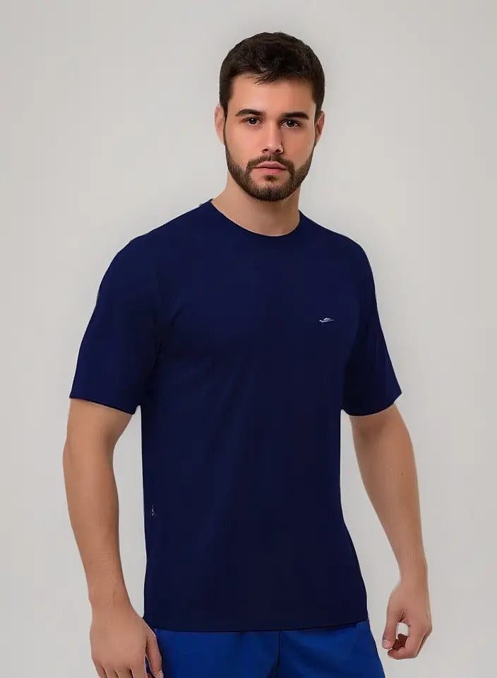 Remera Camiseta Hombre Secado Rápido Poliéster Elite Azul Marino 2xl