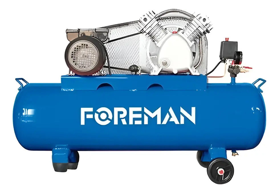 Compresor Monofásico Foreman 100 L 3hp Azul 50 Hz/60 Hz Monofásica