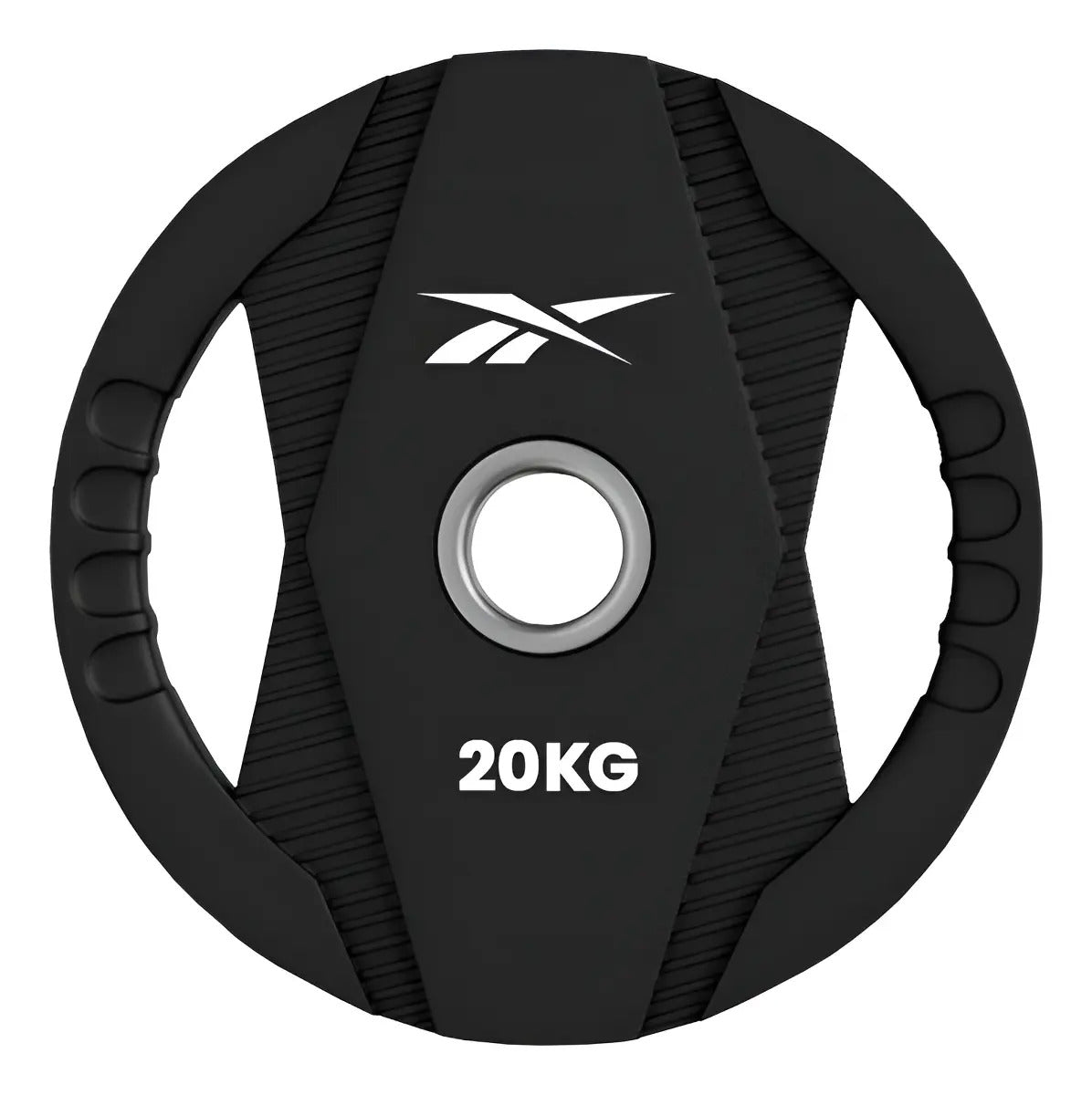 Disco Olímpico De Tpu Con Agarre Reebok 20kg - Negro