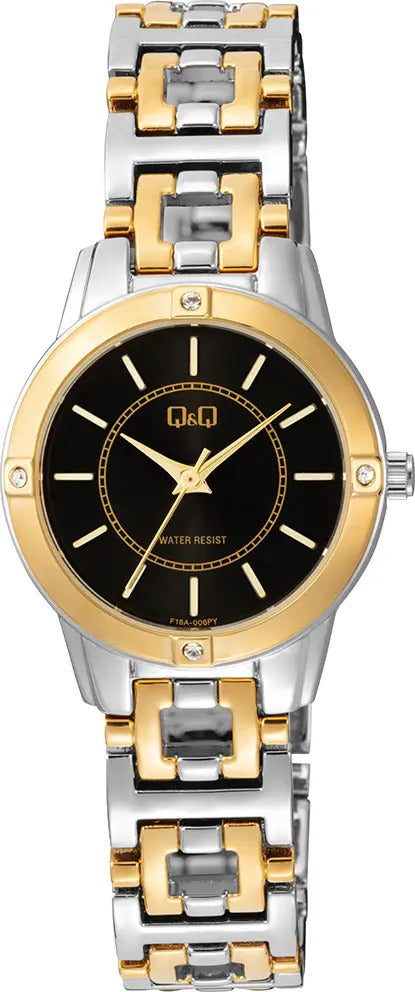 Reloj Q&q Metal Dama 28mm F18a-006py - Plateado