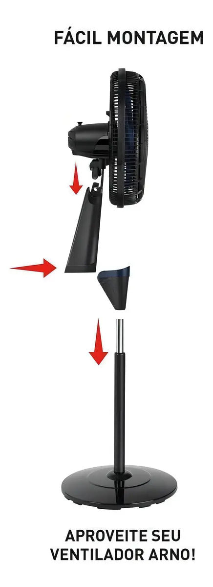 Ventilador De Pie Arno Xtreme 40 Cm Vb4c