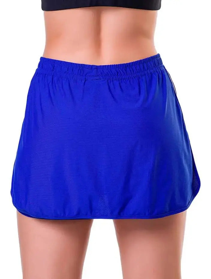 Short Pollera Deportivo Poliamida Dama Elite - Azul L