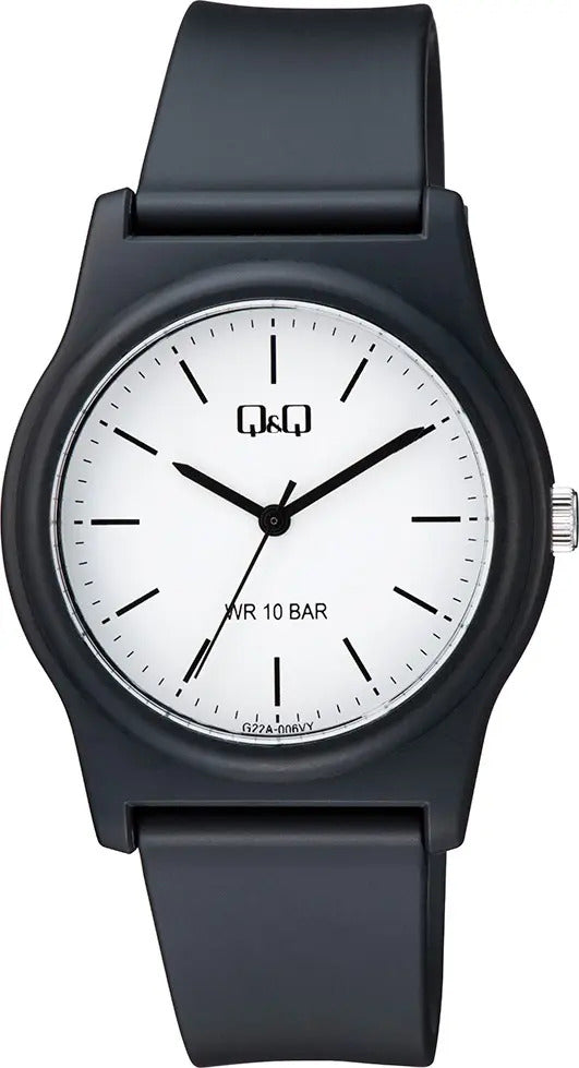 Reloj Q&q Silicona Hombre 38mm G22a-006vy - Negro