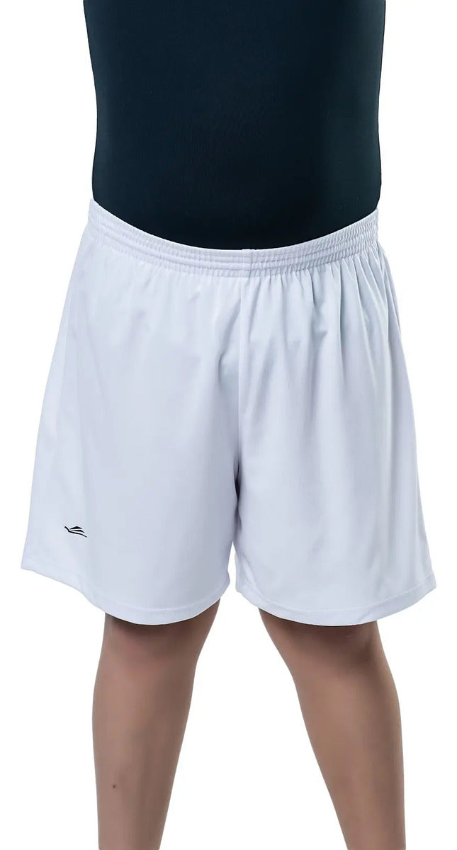 Shorts Niño Básico Fútbol Deportivo Gym Elite - Blanco 8