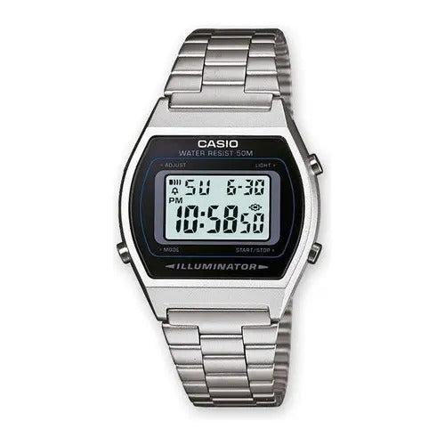 Reloj Casio Digital Acero Con Cronómetro - Plateado