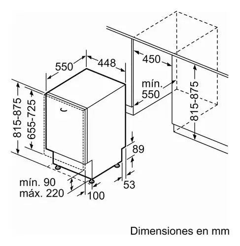 Lavavajillas Panelable Bosch 10 Servicios - Blanco