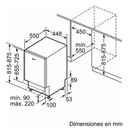 Lavavajillas Panelable Bosch 10 Servicios - Blanco