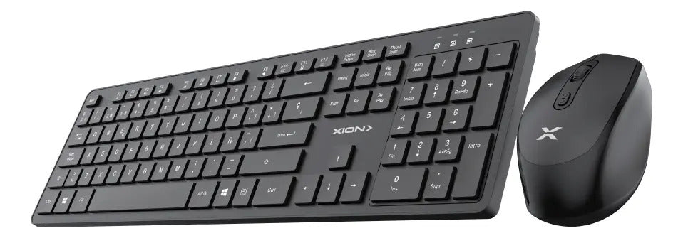 Combo Mouse Y Teclado Inalámbrico Xion Xi-kbcombow2 Negro