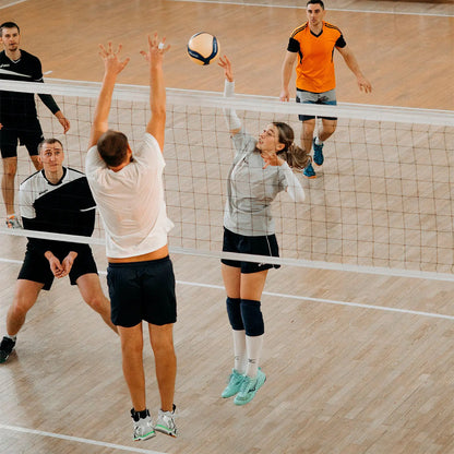 Red De Volley Amateur 9.5x1m 2 Tiras Gismar - Blanco