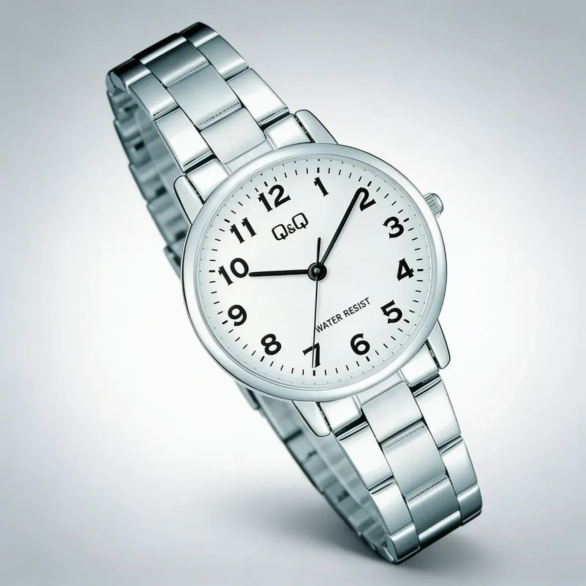 Reloj Q&q Metal Dama 31mm C65a-006py - Plateado