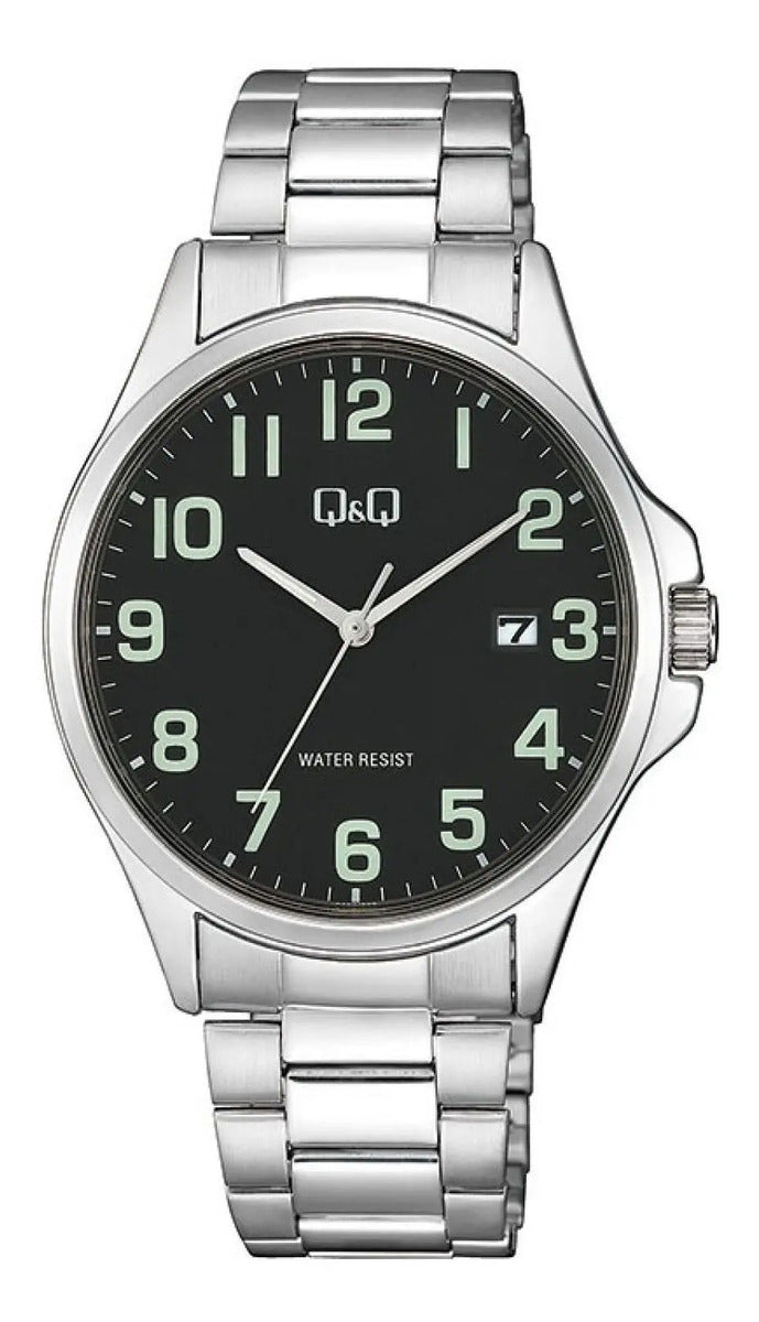Reloj Q&q Metal Hombre 40mm A482j205y - Plateado