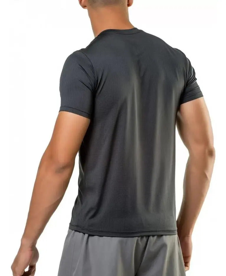 Remera Running Poliéster Elastano Tecnología Aero Elite Qofe Negro S
