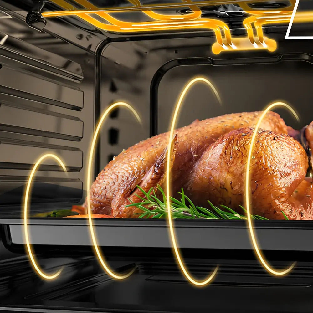 Horno De Empotrar Xion Vidrio Negro 76 Lts Xi-hde60b Negro