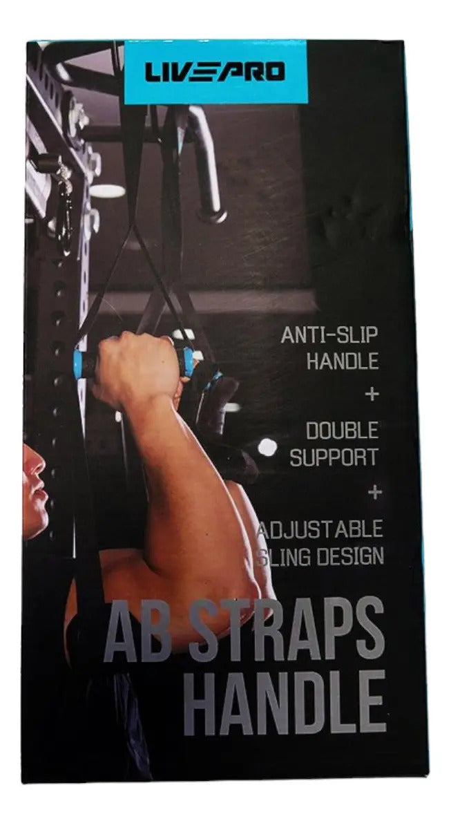 Ab Strap Colgante Abdominales Agarre Gym Pro Livepro Negro