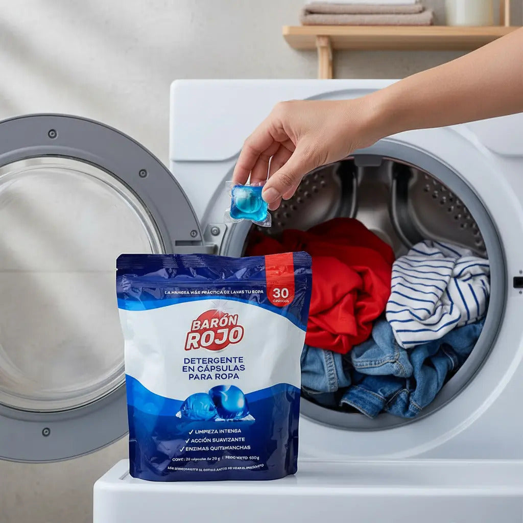 Cápsulas Para Lavado De Ropa Barón Rojo 30 Uds