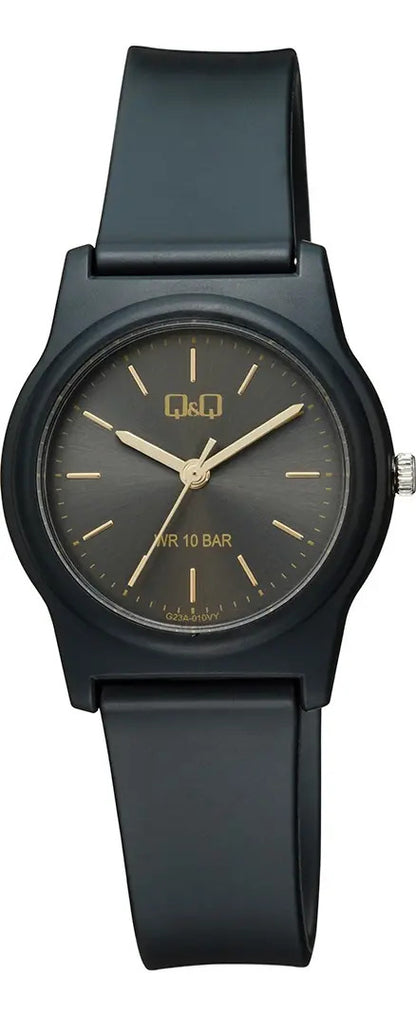 Reloj Q&q Silicona Dama 31mm G23a-010vy - Negro