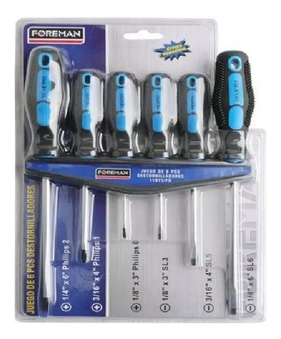 Set De Destornilladores Foreman 6 Piezas