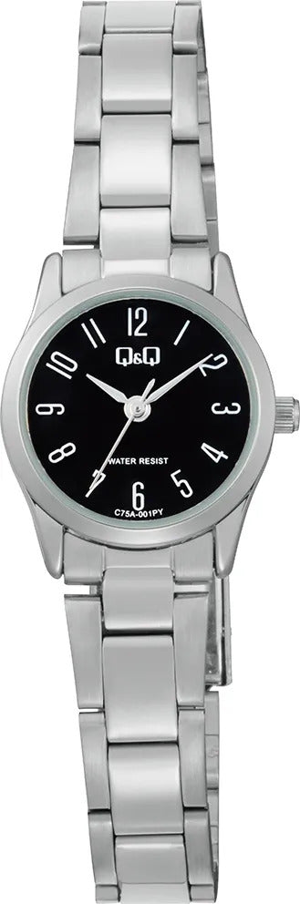 Reloj Q&q Metal Dama 22mm C75a-001py - Plateado