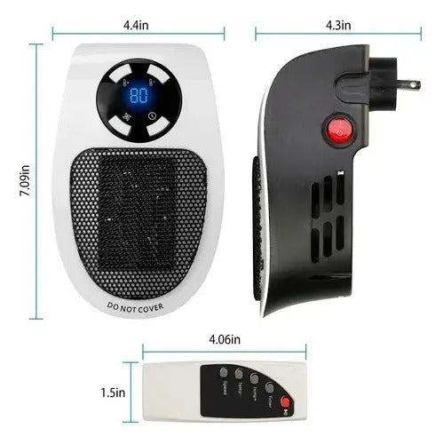 Calefactor Portátil Con Control Remoto - Blanco