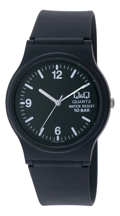 Reloj Q&q Silicona Hombre 34mm Vp46j011y - Negro