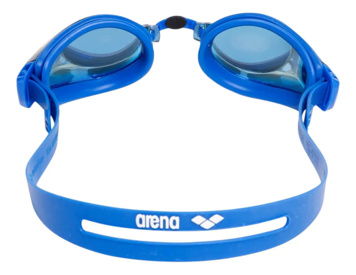 Lentes Natación Uv Zoom X-fit Mirror Espejado Arena Azul