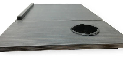 Escritorio Portátil Plegable Y Ajustable C/apoya Vaso Oscuro