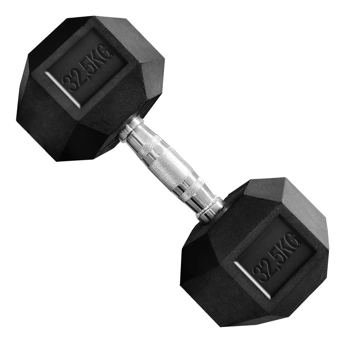 Mancuerna Hexagonal Hierro Recubierto 32.5kg Rhino Negro