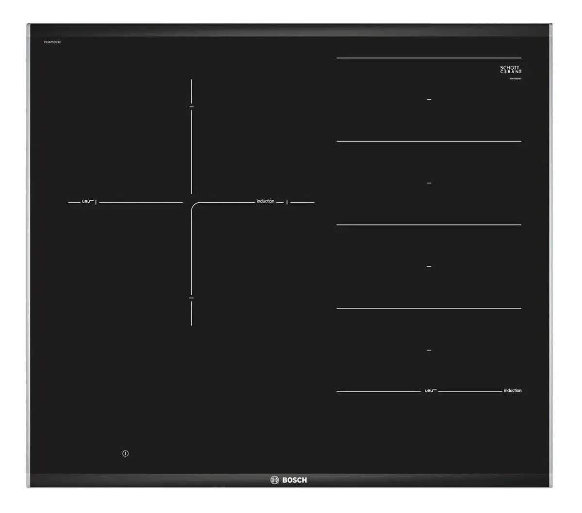 Anafe De Inducción Bosch Pxj675dc1e 60cm - Negro