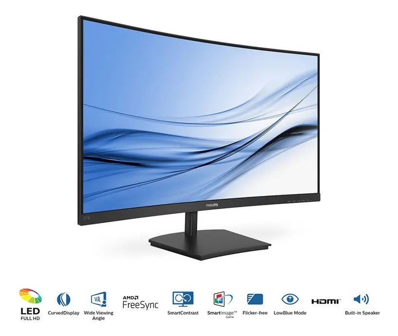 Monitor Philips 27'' Full Hd 271e1sca/55 - Negro