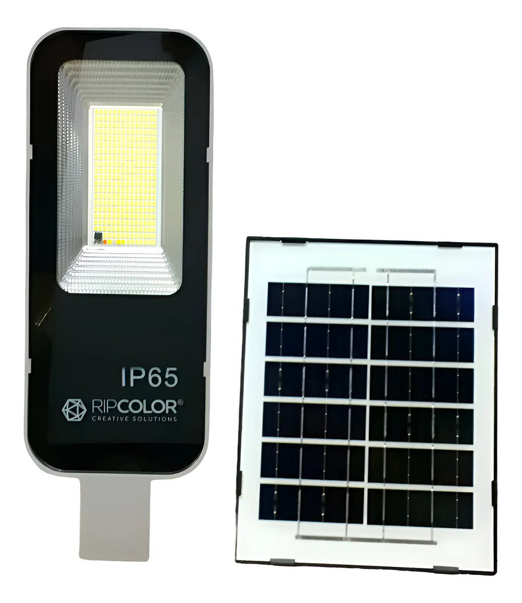Lámpara Solar De 80w Para Exteriores Ripcolor - Blanco/negro