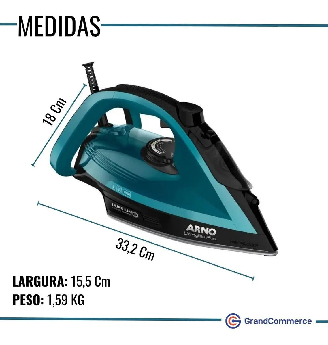 Plancha De Vapor Arno Ultragliss Plus - Azul Y Negro