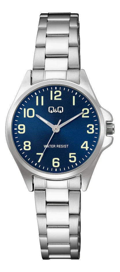 Reloj Q&q Metal Dama 30mm C37a-001py - Plateado