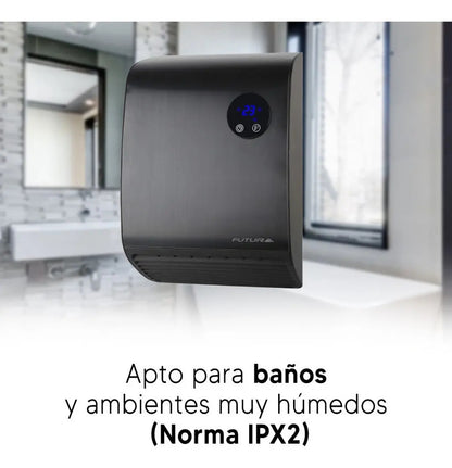 Calefactor De Pared Para Baño Futura Fut-cp200 - Negro