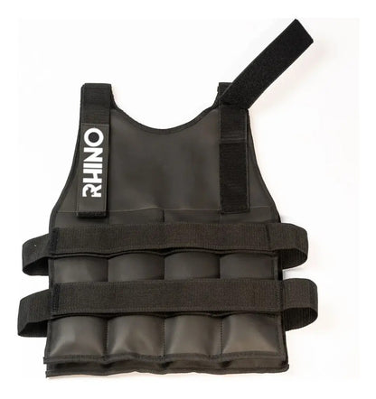Chaleco Con Peso 12kg Resistencia Fitness Rhino - Negro