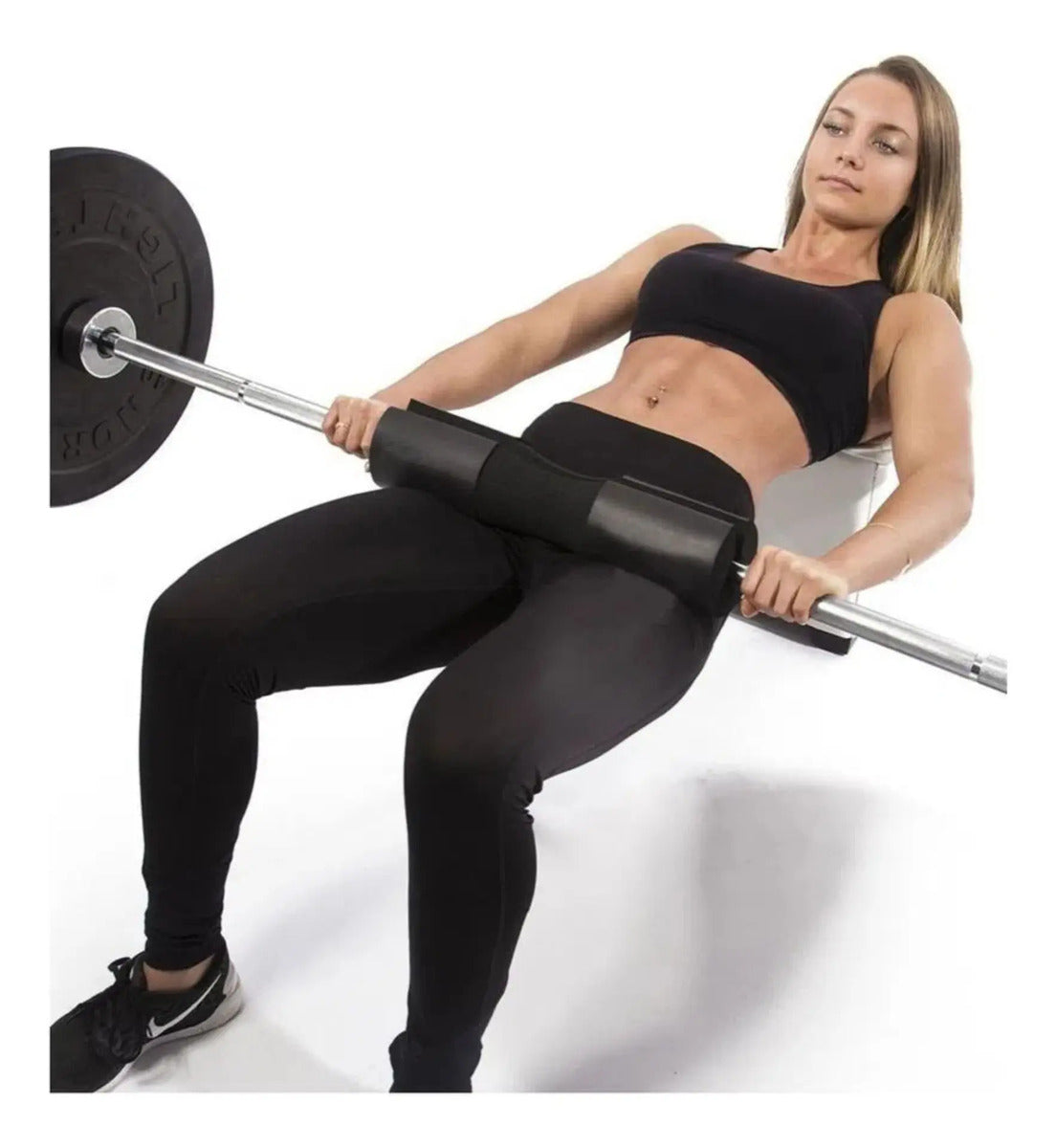 Almohadilla Descanso Barra Protege Crossfit Gym - Negro