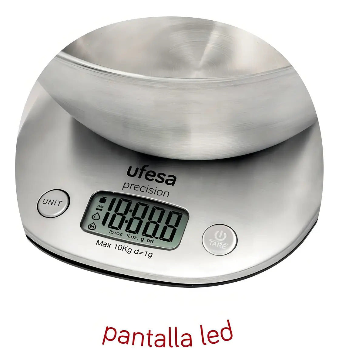 Balanza De Cocina Ufesa Bc1700 Acero Inoxidable - Plateado