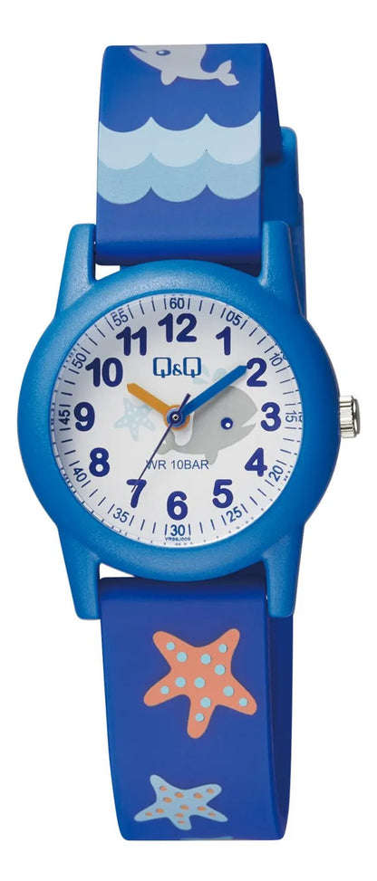 Reloj Q&q Silicona Infantil 30mm Vr99j009y - Azul