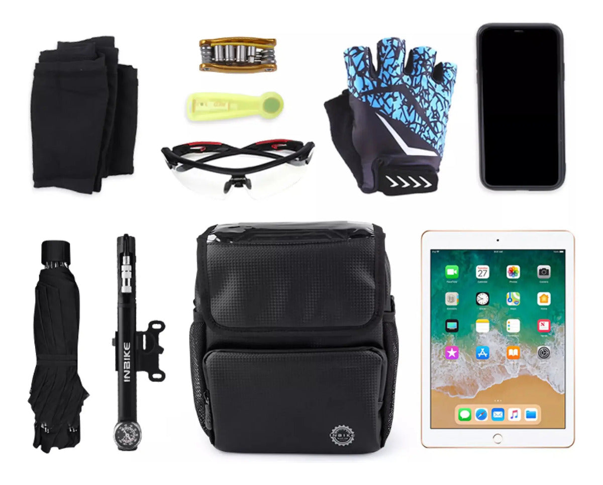 Bolso Bicicleta Impermeable Pantalla Táctil Del Inbike Negro