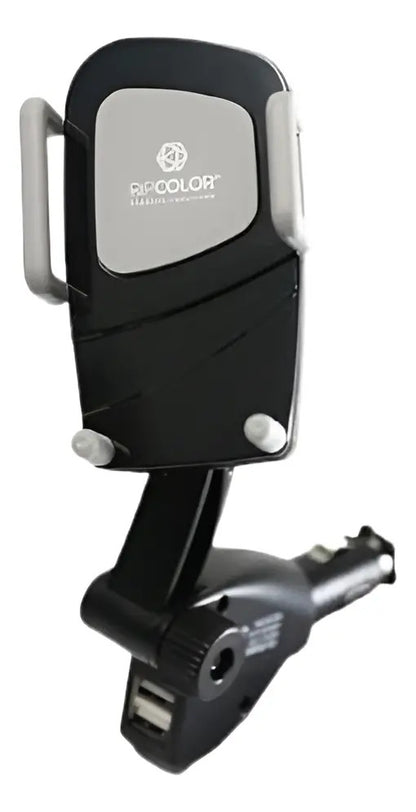 Cargador Con Soporte Para Auto Ripcolor - Negro